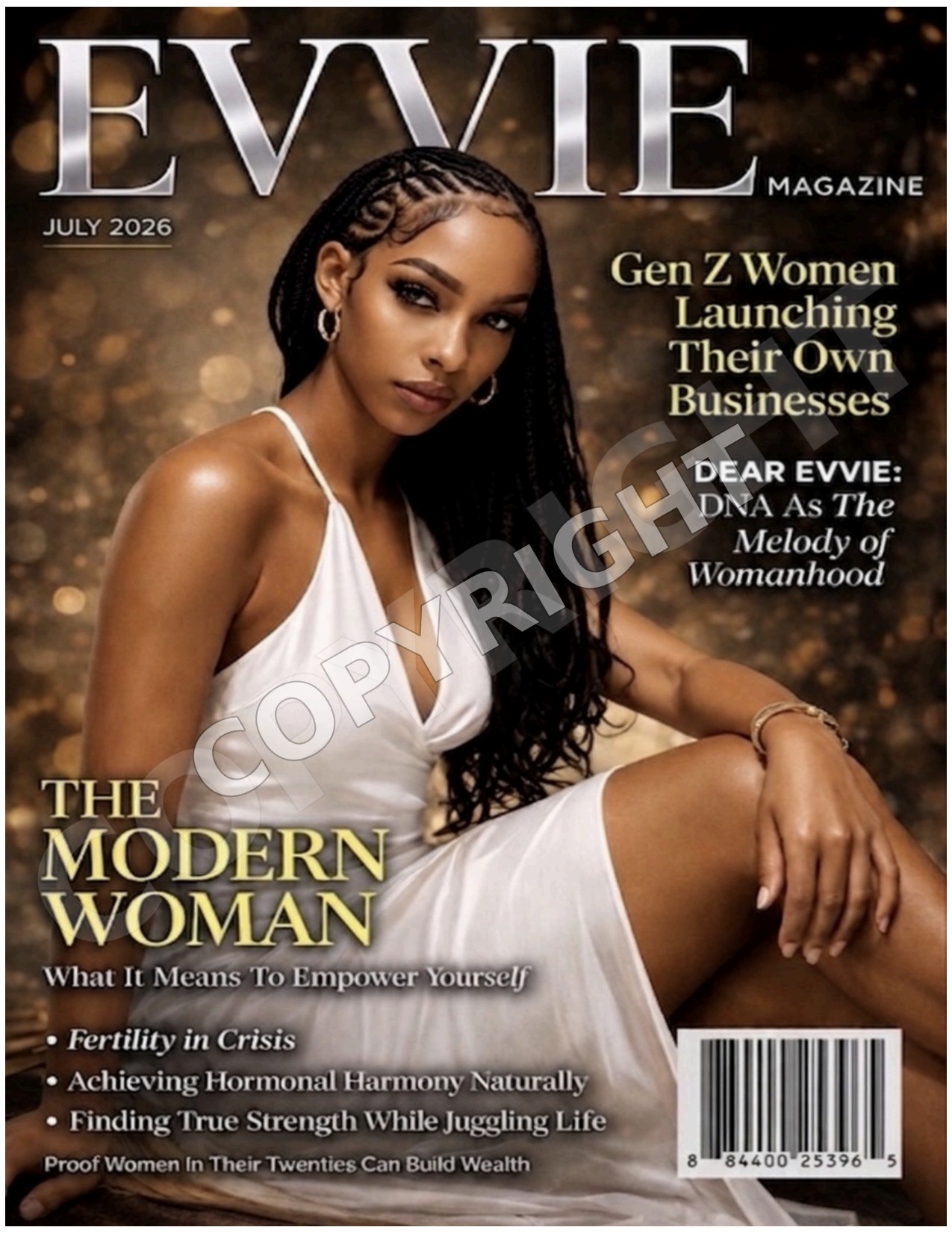 EVVIE Magazine, July 2026. The Modern Woman — what it means to empower yourself.